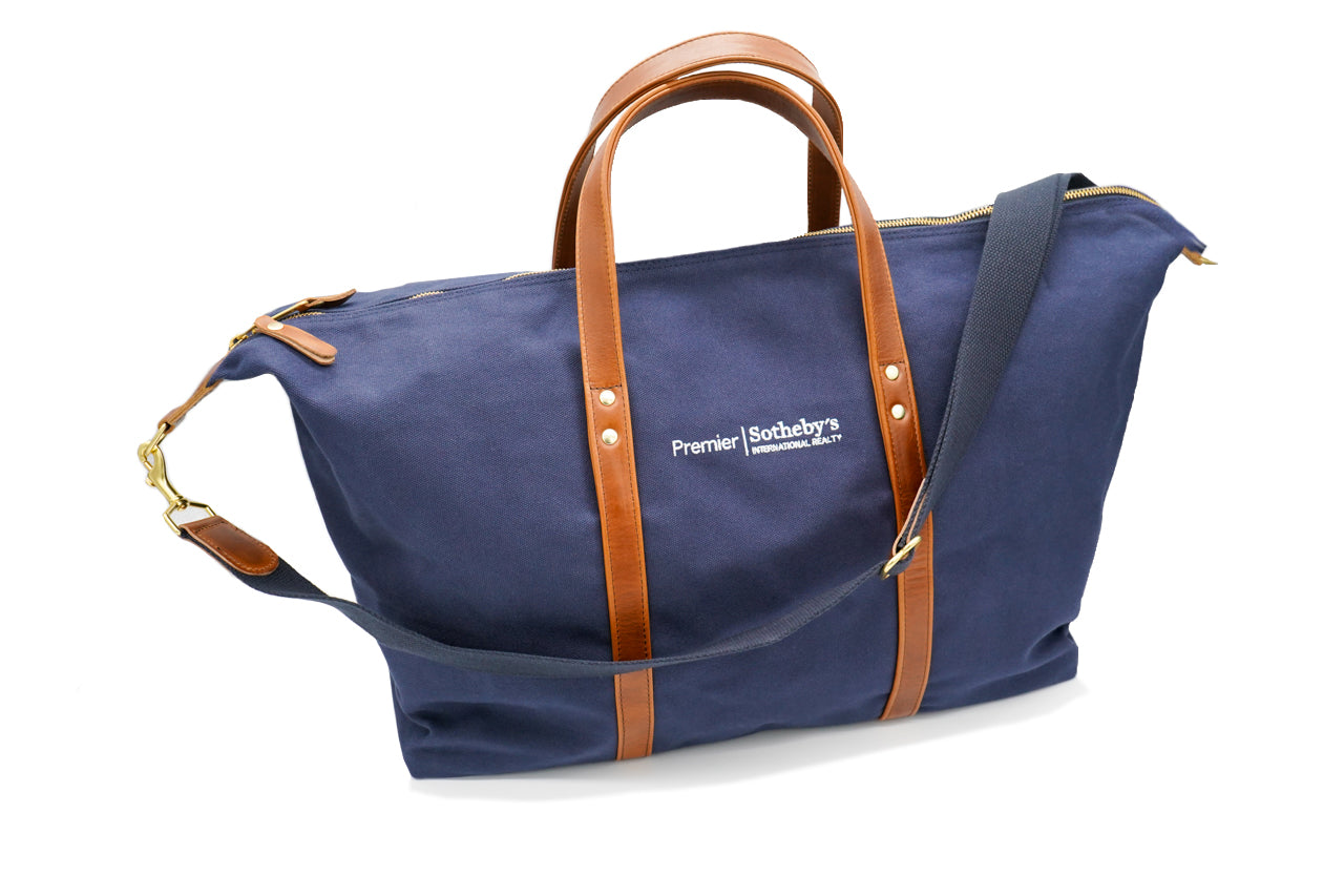 Peter Millar Cotton Canvas Weekend Bag - PSIR Embroidered