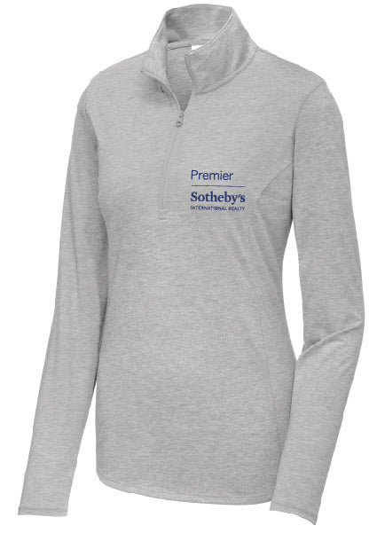 Sport-Tek® Ladies' PosiCharge® Tri-Blend Wicking 1/4-Zip Pullover Sweatshirt