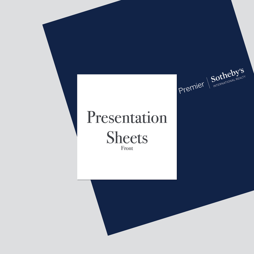 Presentation Sheets (Front) (100 Pack)