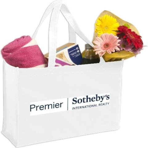 OA White Polypropylene Shopping Bag